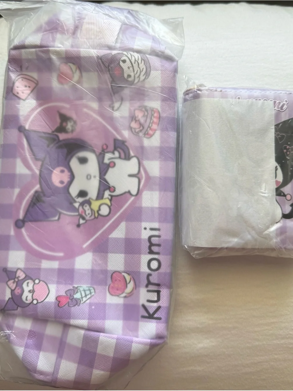NWT Sanrio Kuromi Wallet & Pencil Case Bundle Kawaii Purple
